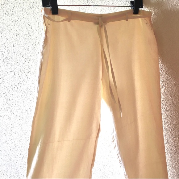 Calypso silk cream drawstring pant